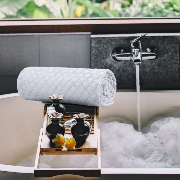 Details about   Soft and Thick Absorbent 100% Cotton Jacquard Diamond Bath Towel 4pcs 27x54inch 